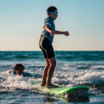 Licencié handi-surf en cours de surf