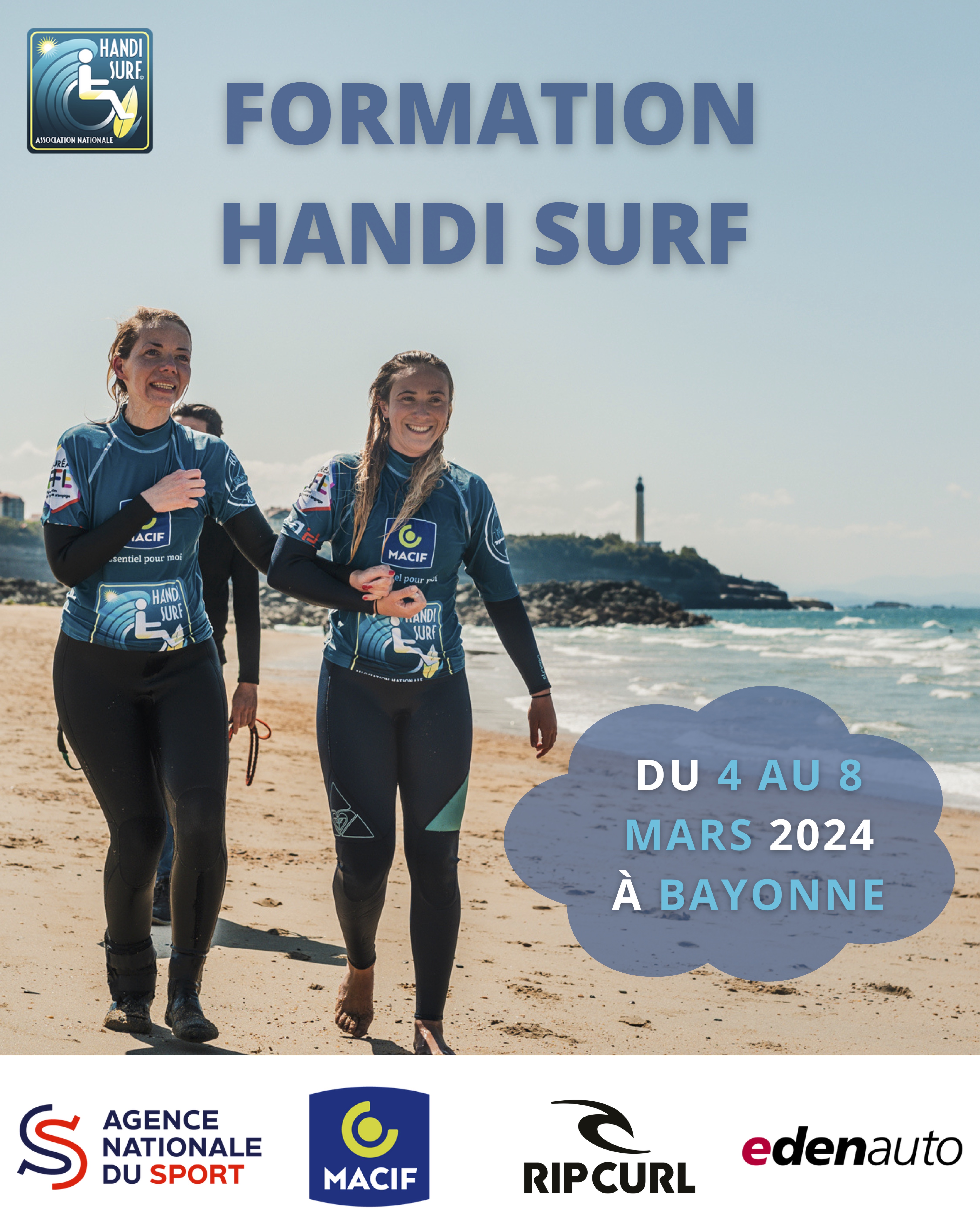 Ouverture des inscriptions à la formation Handi Surf 2024